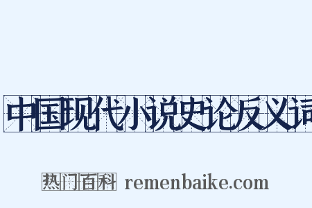 中国现代小说史论反义词是什么意思的图片